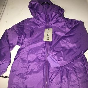 Purple winter coat for small child